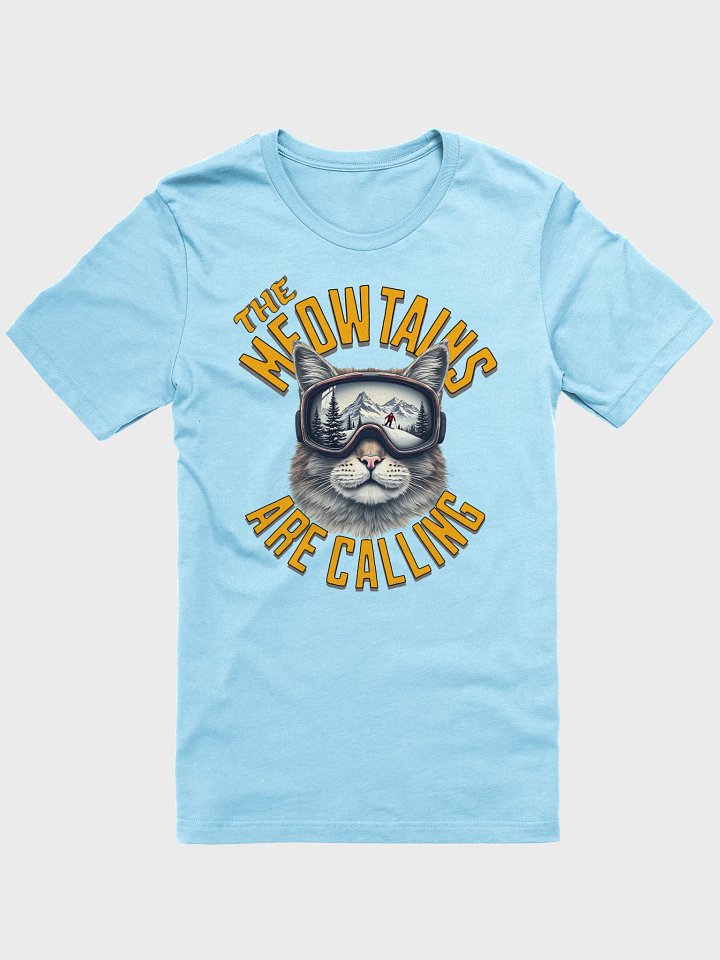 The Meowtains Are Calling Cat Skiing Goggles T-Shirt product image (1)
