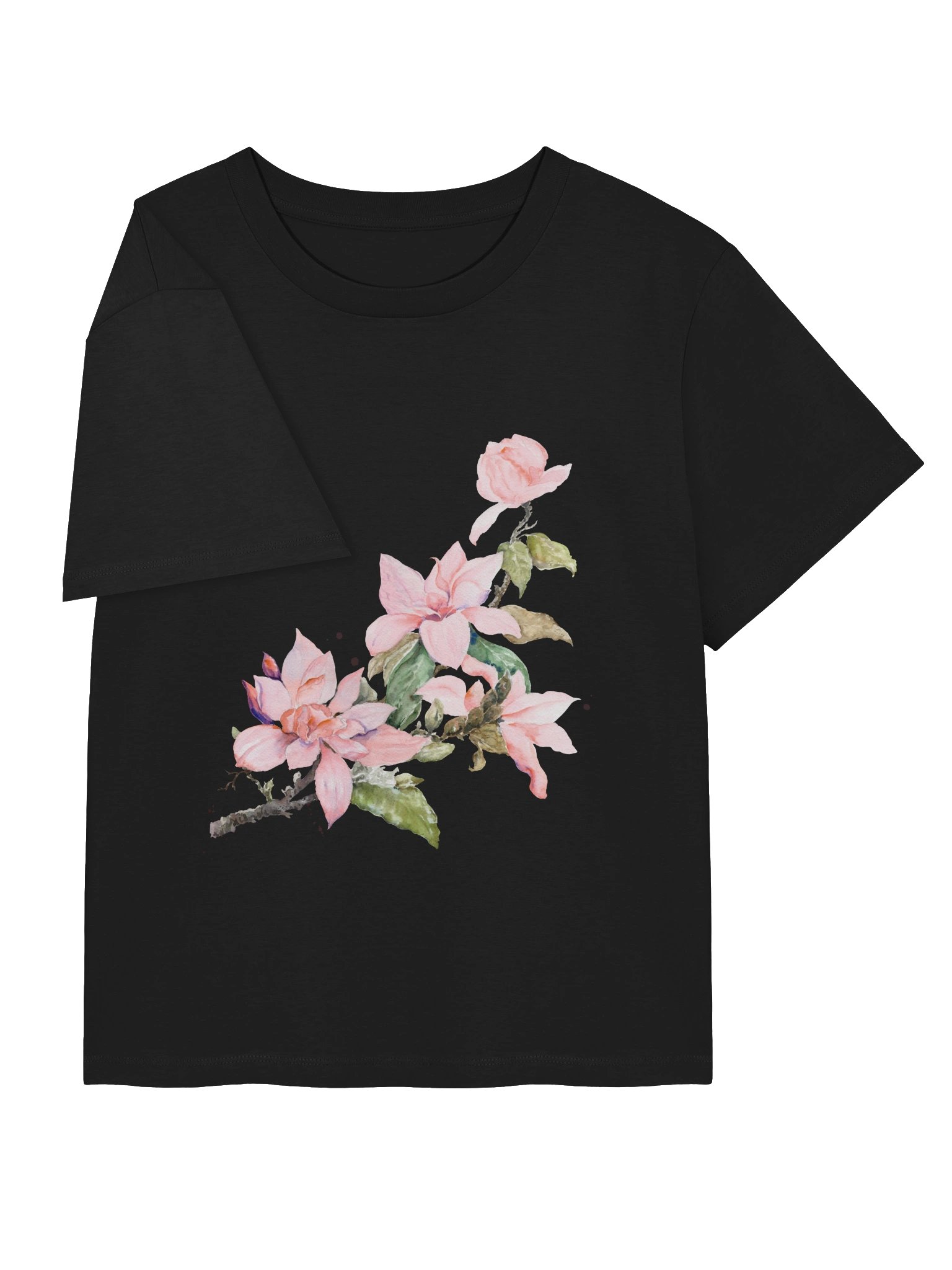 Pink Blossom Watercolor Floral Tee product image (14)