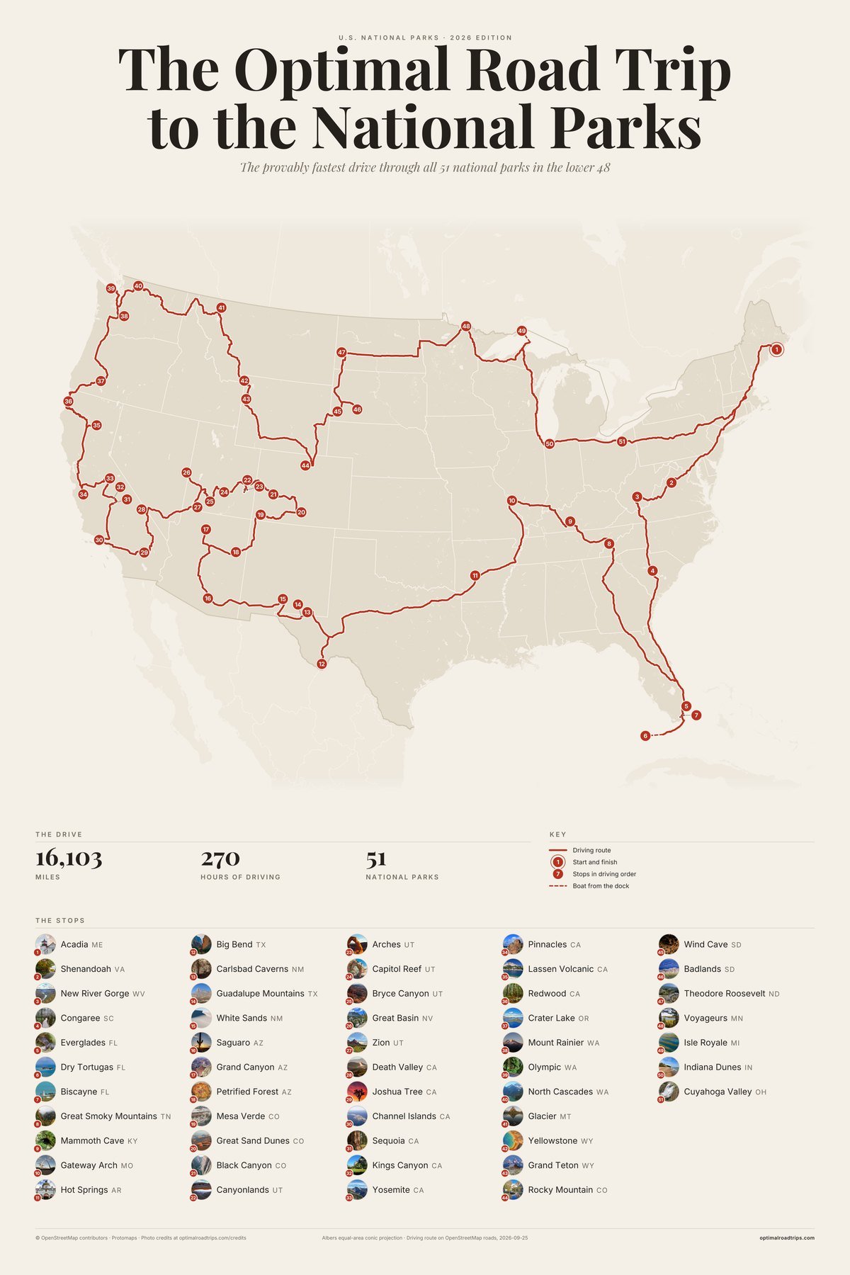 U.S. National Parks road trip (2026), Paper, printable poster download product image (2)