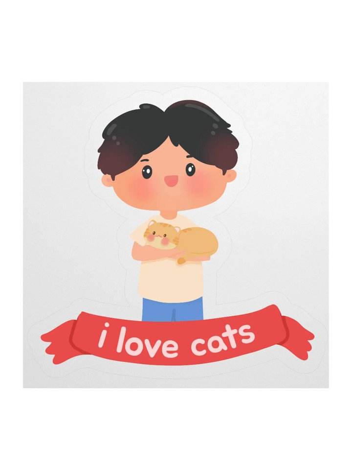 I love cats! Guy holding orange cat product image (2)