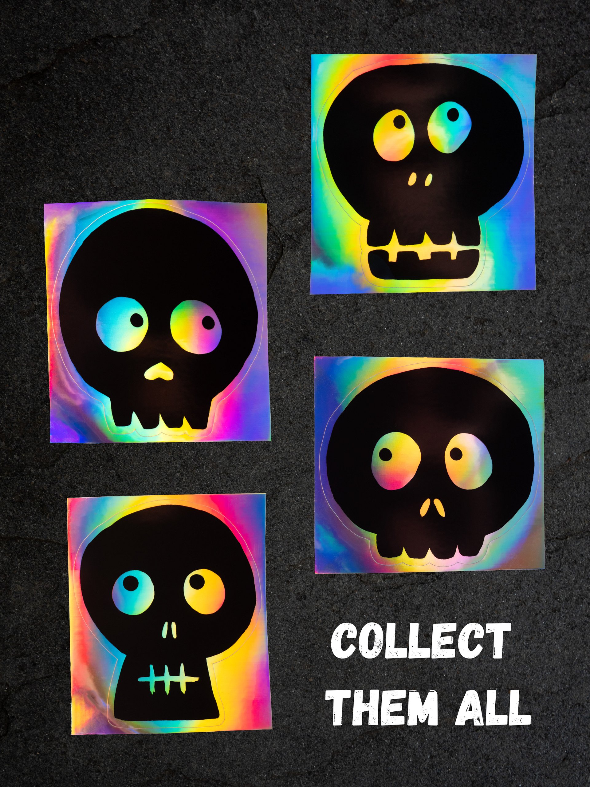 HOLOGRAPHIC STICKER - SKULL 01 product image (4)