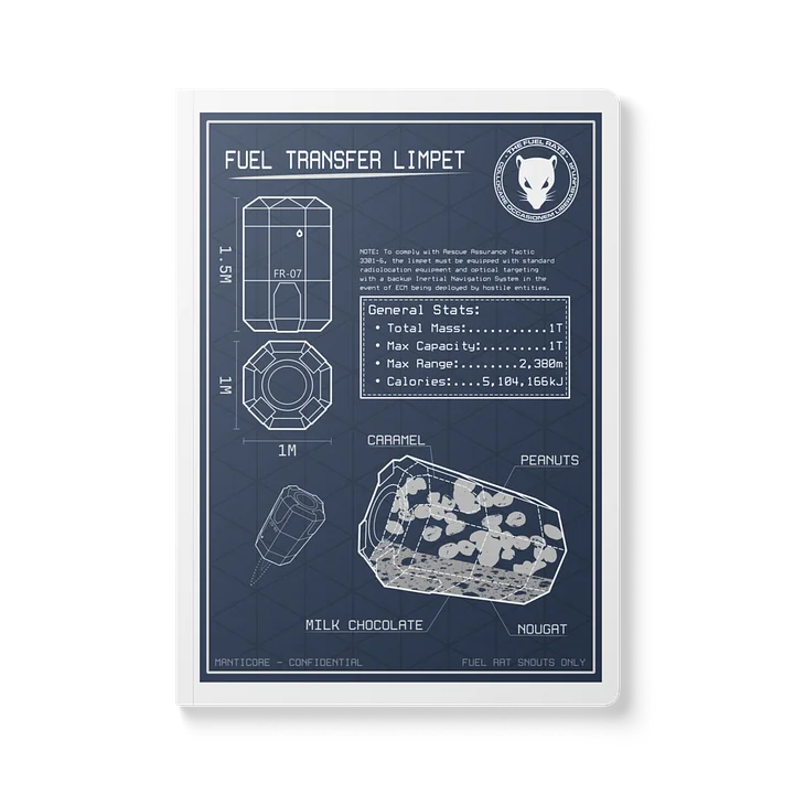 Limpet Schematic Notebook, Blue product image (1)
