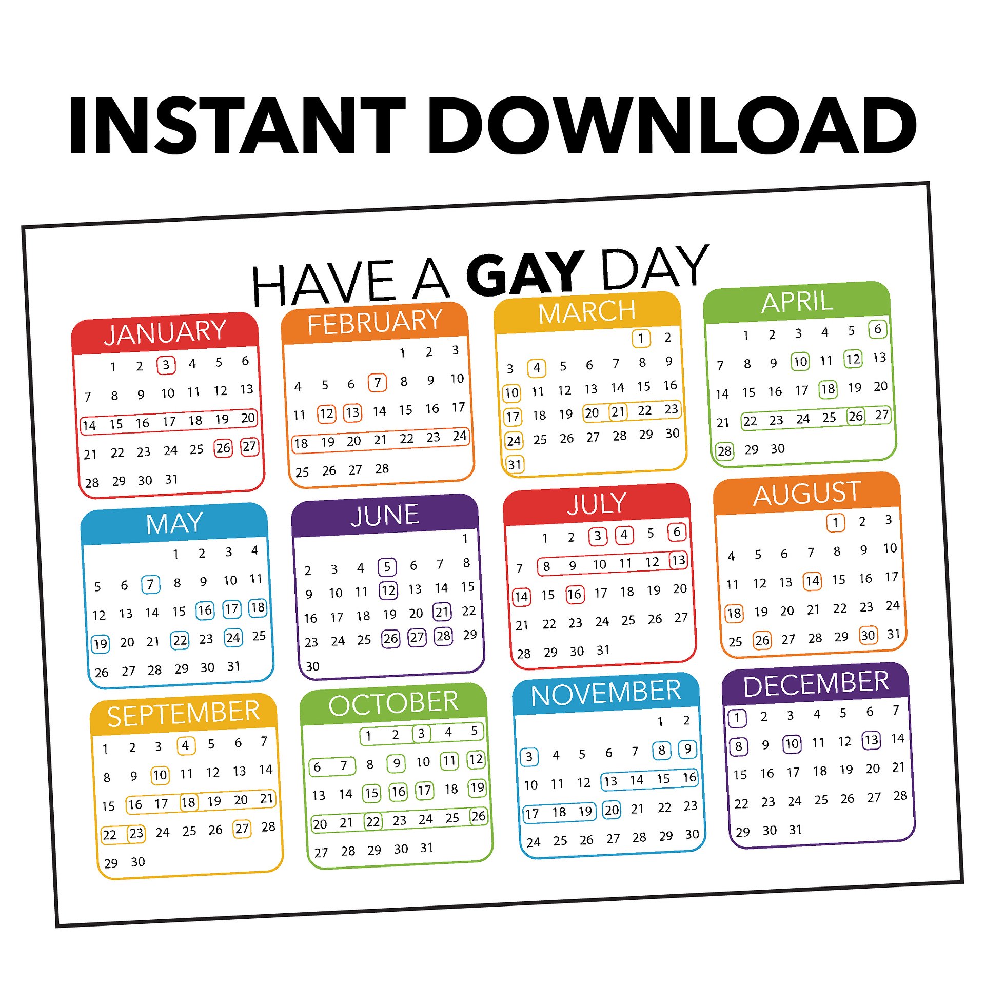 2024 LGBTQ Calendar product image (2)