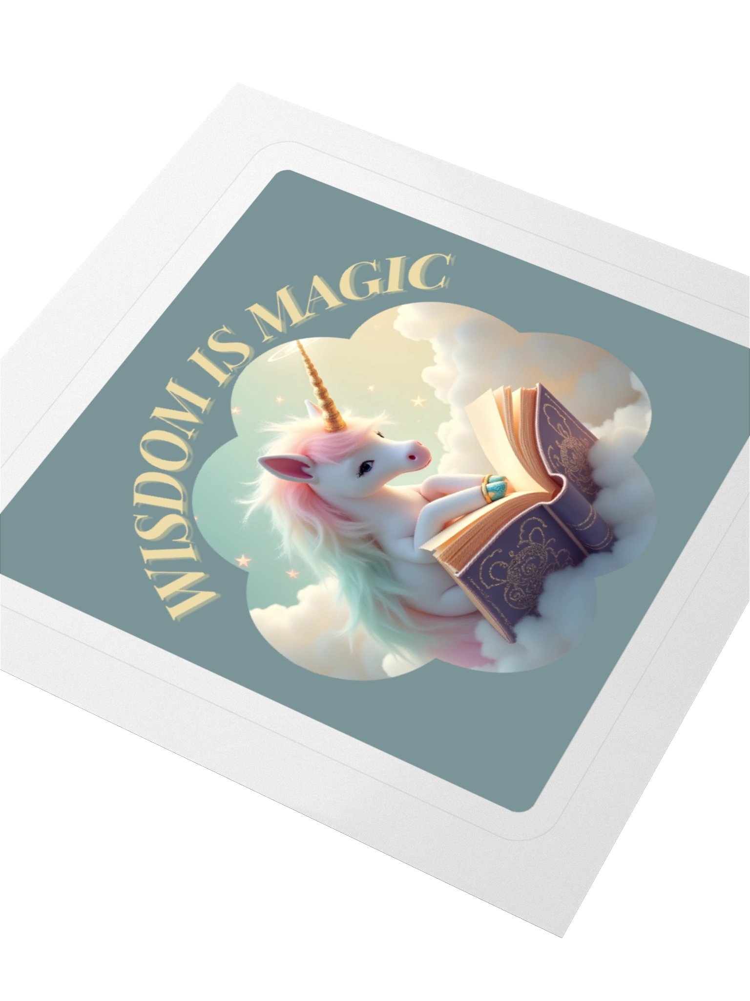 Wisdom Is Magic - Cute Unicorn Sticker product image (3)