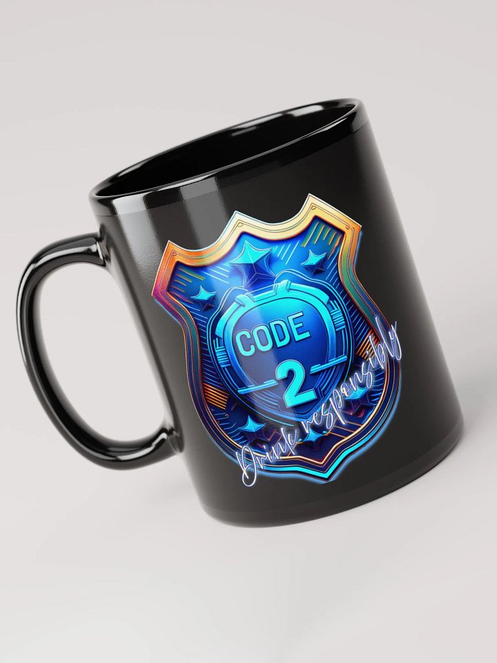 Code 2 - Black Coffee Mug (Black Mug) product image (2)