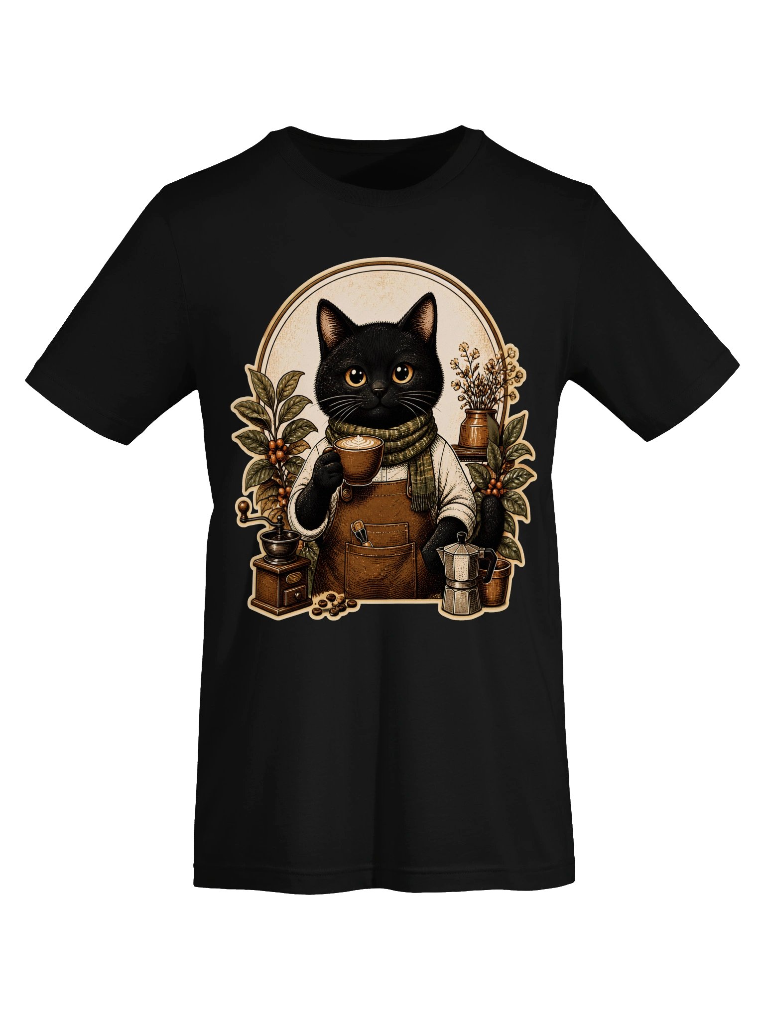 Vintage Black Cat Coffee Club T-Shirt | Cozy Coffee Lover Shirt | Retro Cat Cafe Graphic Tee product image (31)