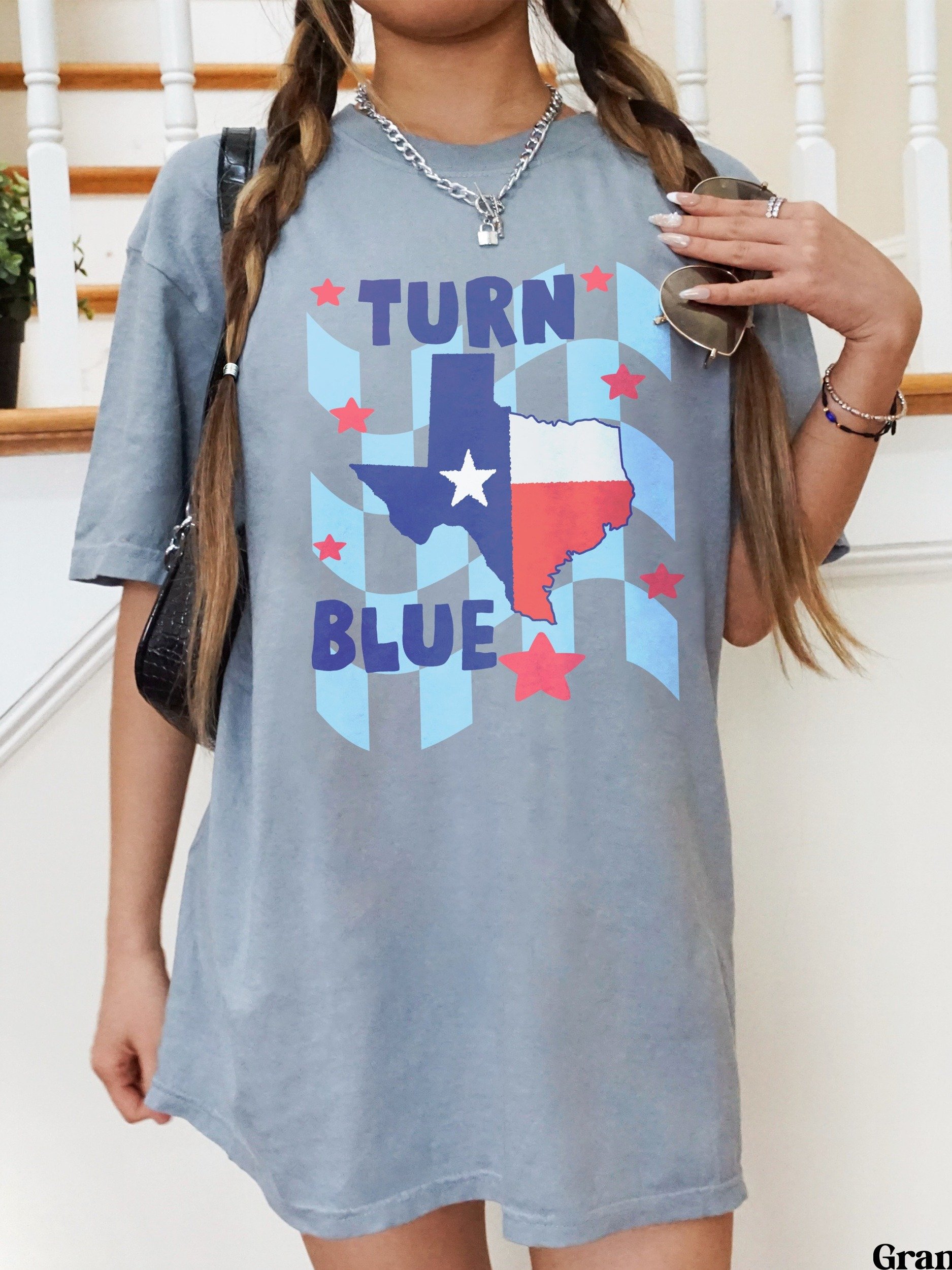 Turn Texas Blue T-Shirt, Anti Trump Progressive Democrat Texas Tee, Liberal Election 2026 Political Shirt, Trendy Aesthetic Top product image (18)