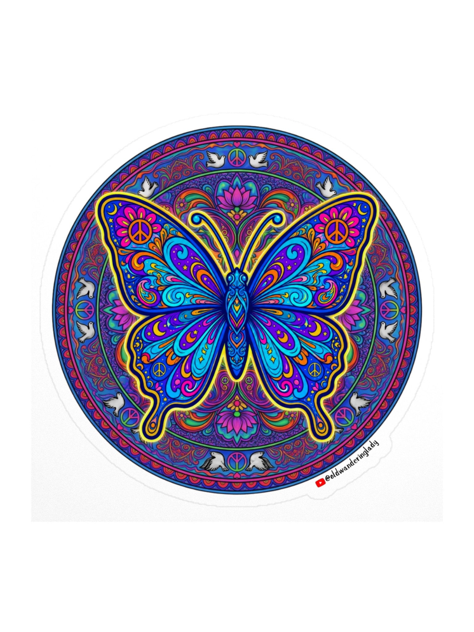 Bohemian Butterfly 4" Decal product image (1)