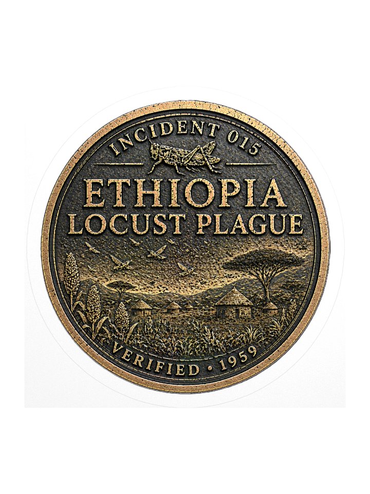 Incident 015 — Locust Plague Archive Badge Sticker product image (1)