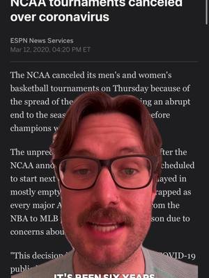 Where we you March 12, 2020? #cbb #marchmadness #sports #basketball #neverforget