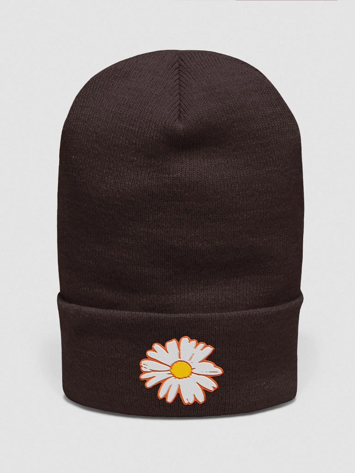 Sunrise Bloom Embroidered Daisy Beanie product image (4)