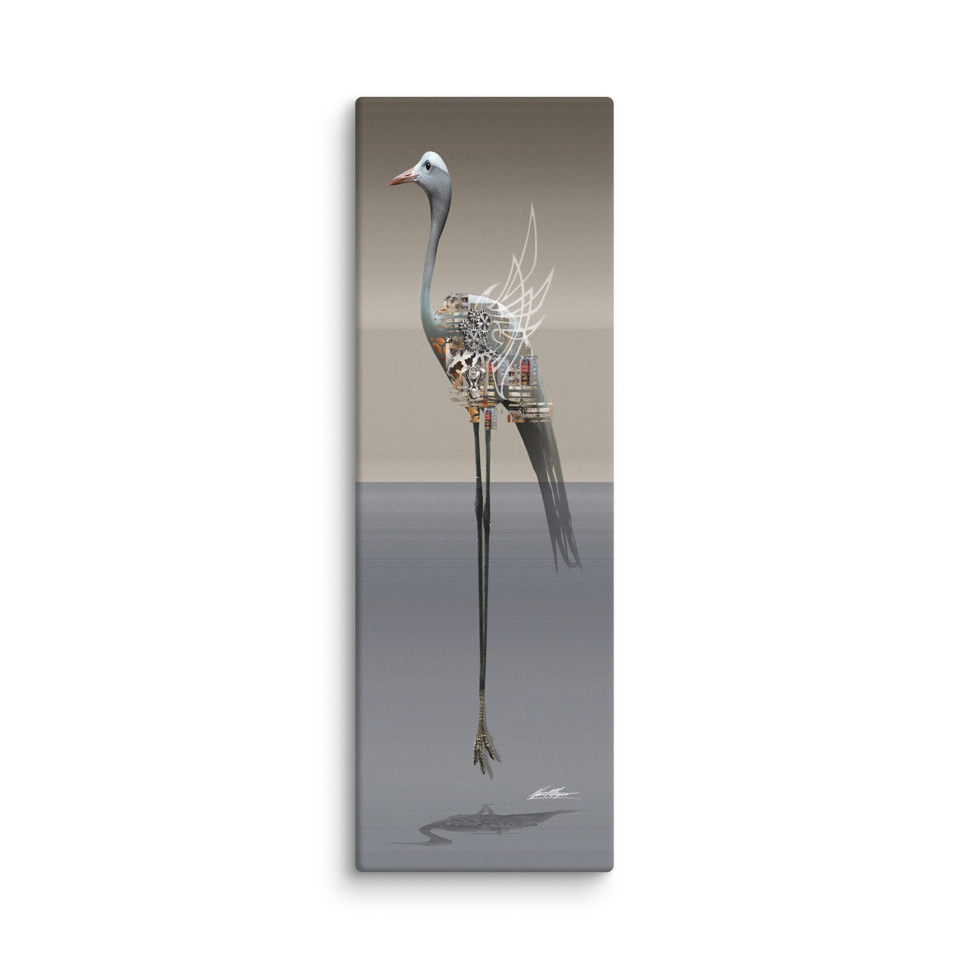 The Diplomat: Blue Crane Fine Art Canvas Print | 305mm x 914mm (12" x 36") product image (1)