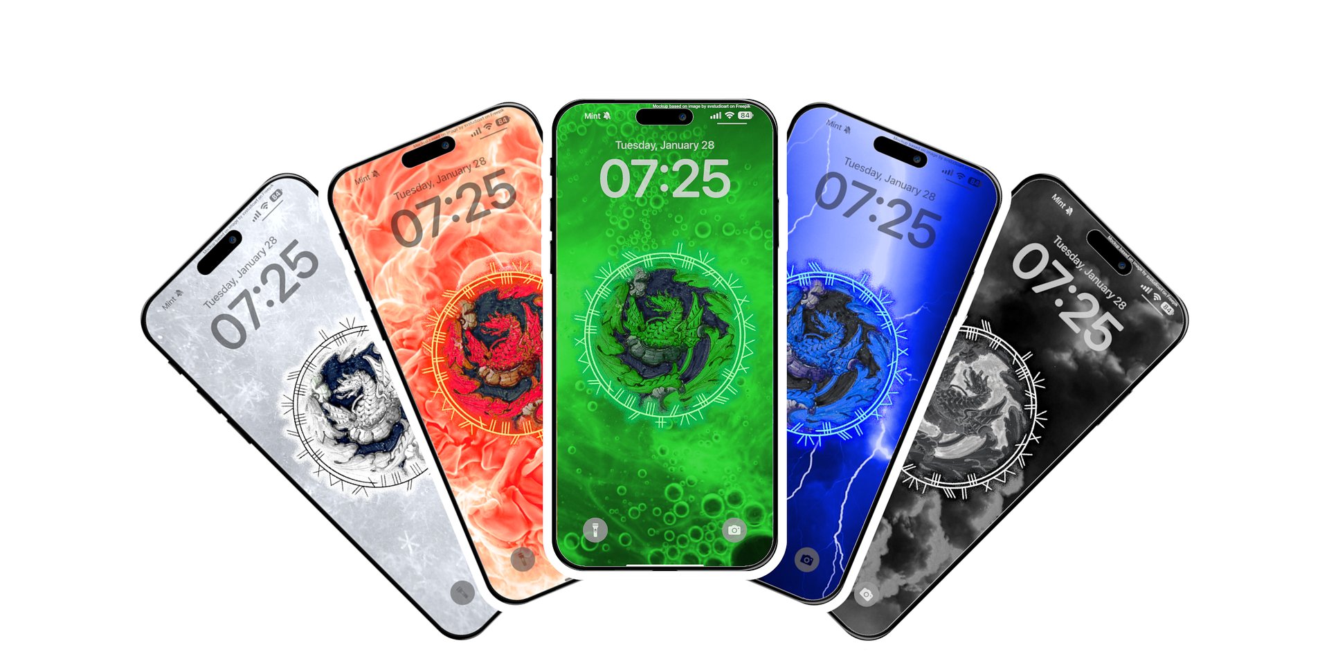 Chromatic Dragons Phone Wallpaper Pack product image (1)
