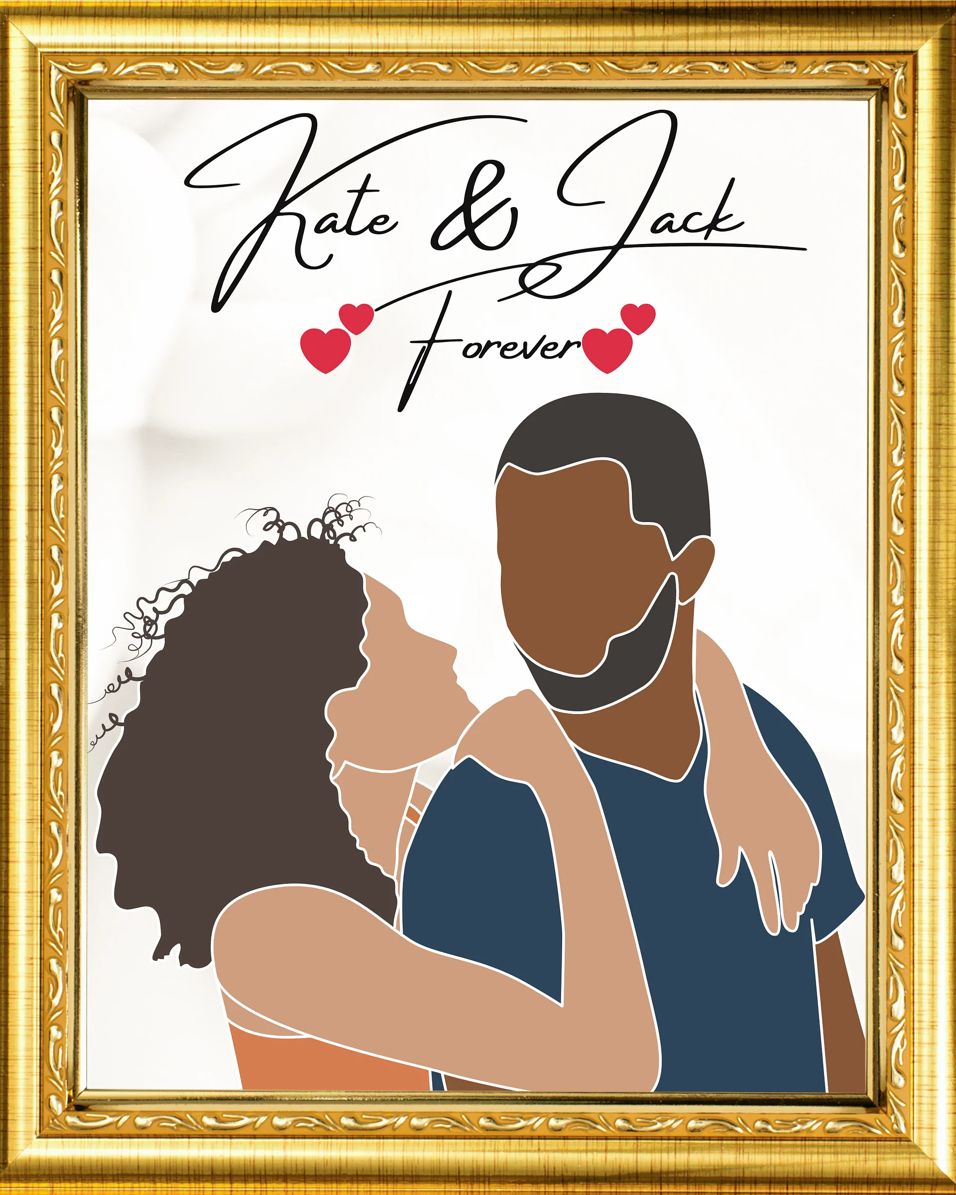 Custom Faceless Couple Portrait product image (5)