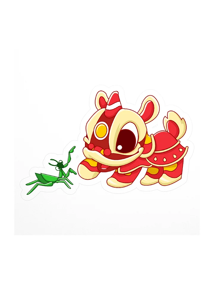 Mantis Meets Lion Kiss Cut Stickers product image (1)