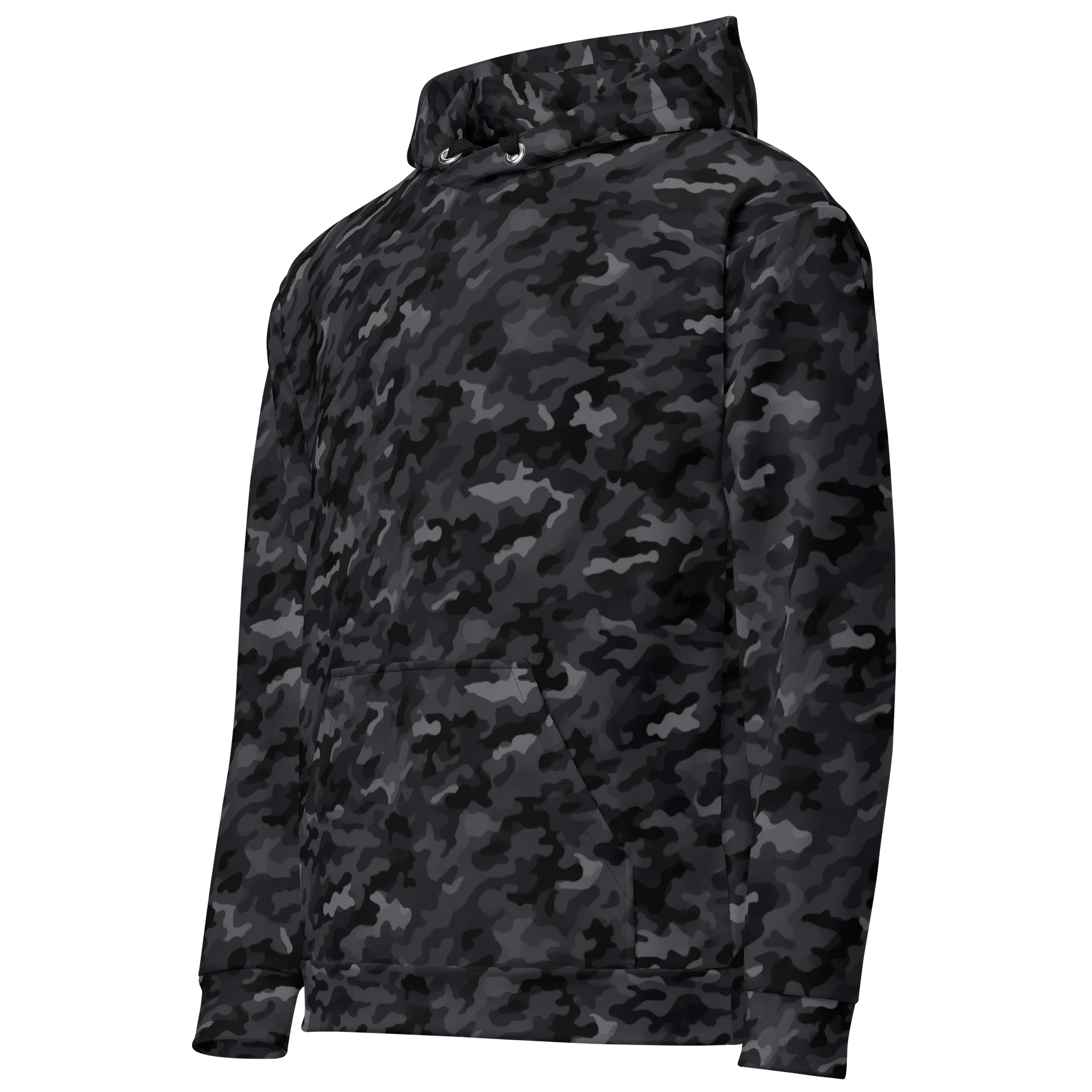 Bold Black Camouflage Print Hoodie for Casual Wear product image (3)