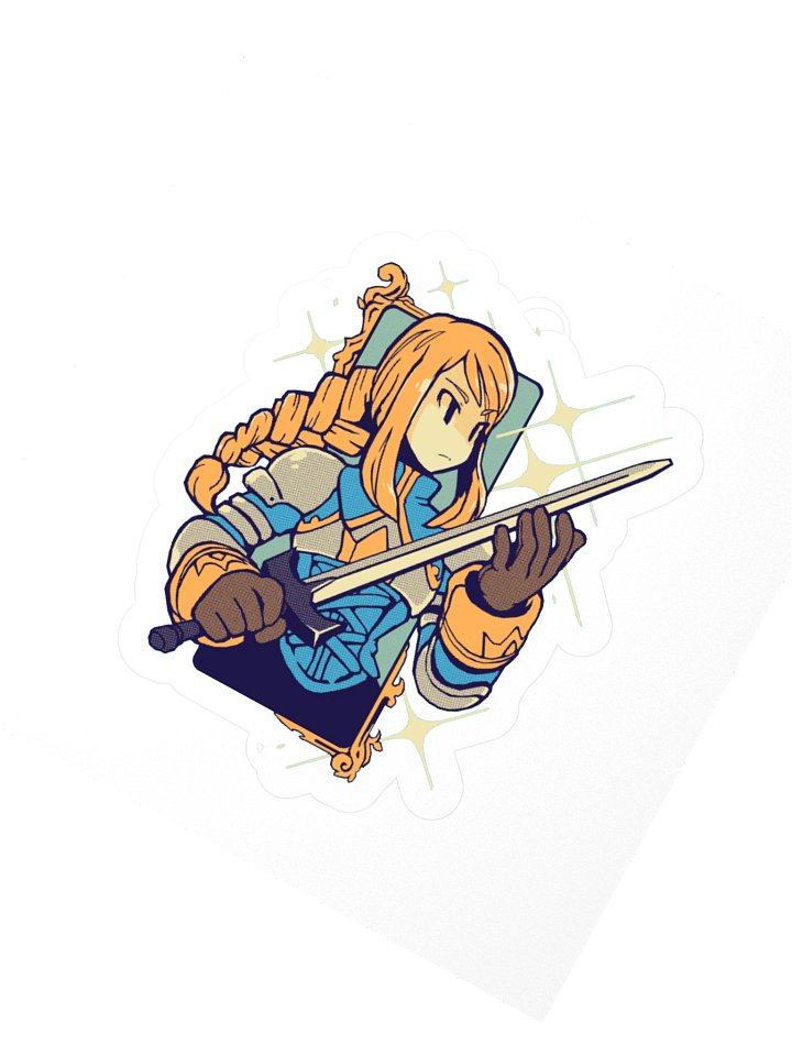 Agrias Oak Holy Knight FFT Sticker product image (4)