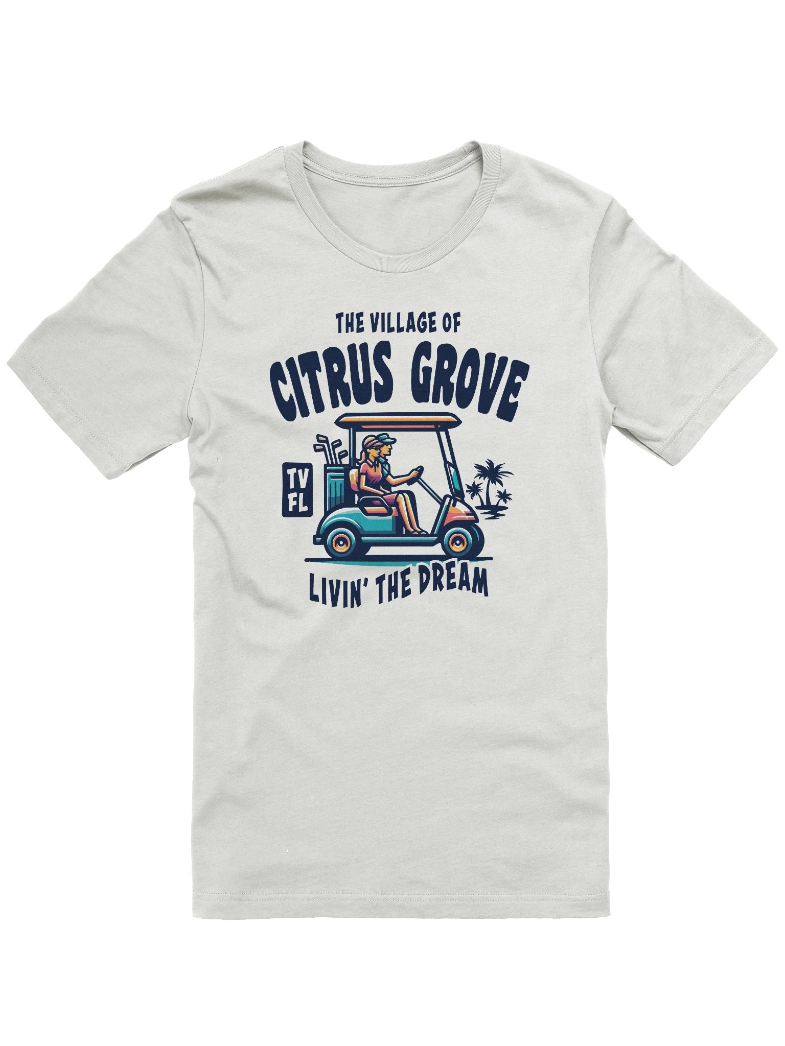 The Village of Citrus Grove TV FL Golf Cart Design T-Shirt product image (2)