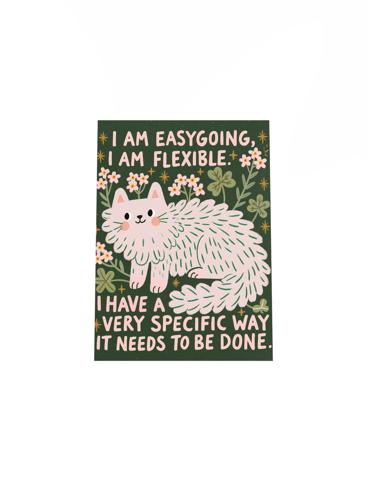 Easygoing, Flexible Cat Quote Poster product image (19)