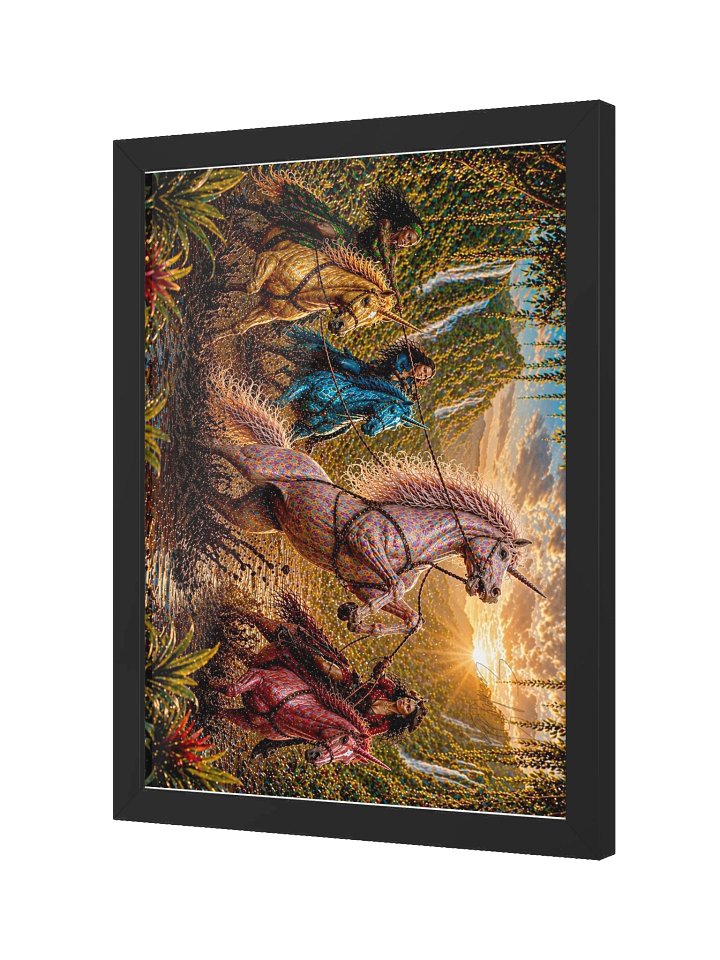 Pirate Unicorns - Taming the Pastel Leopard Framed Poster product image (28)