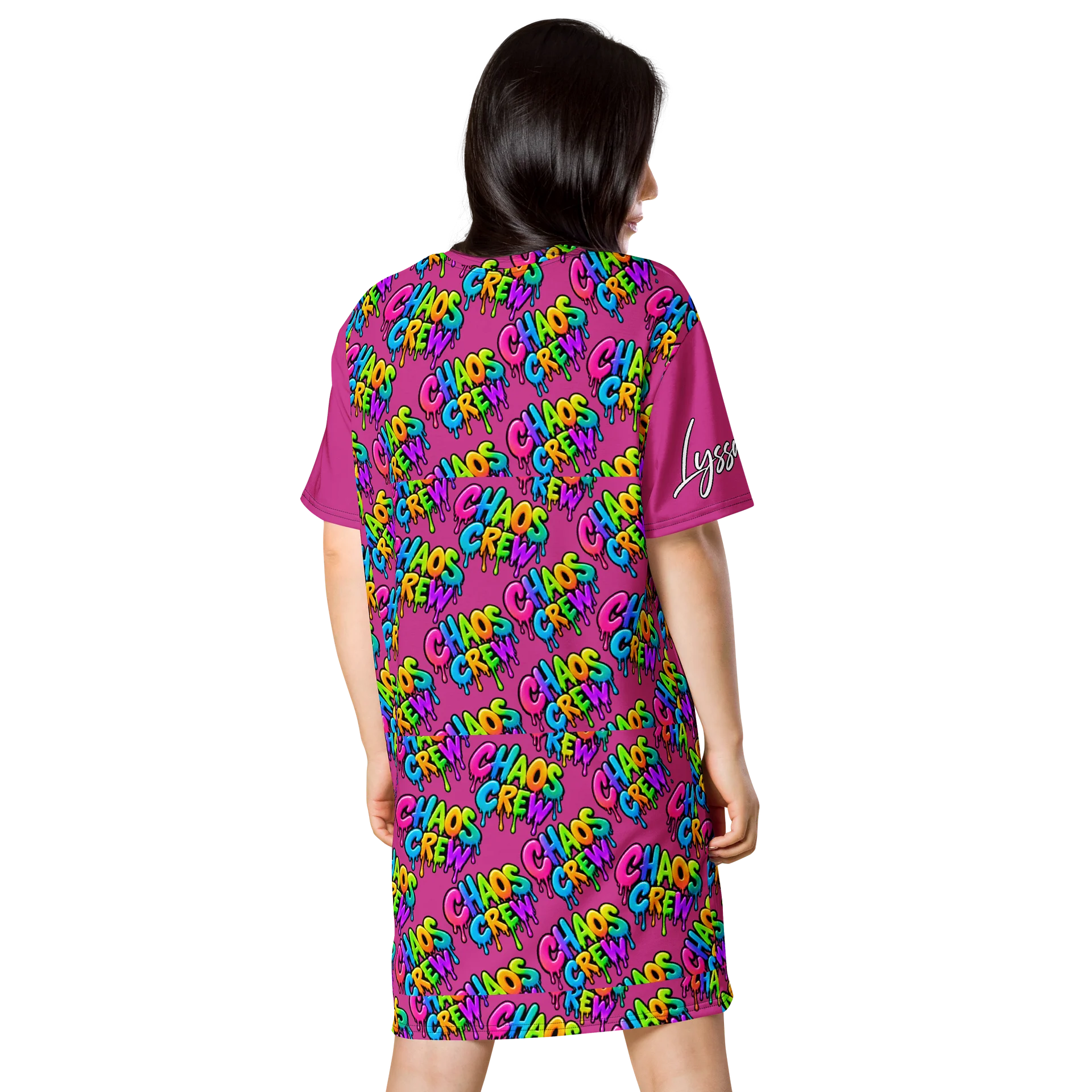 CHAOS CREW Graffiti All-Over Print T-Shirt Dress product image (2)