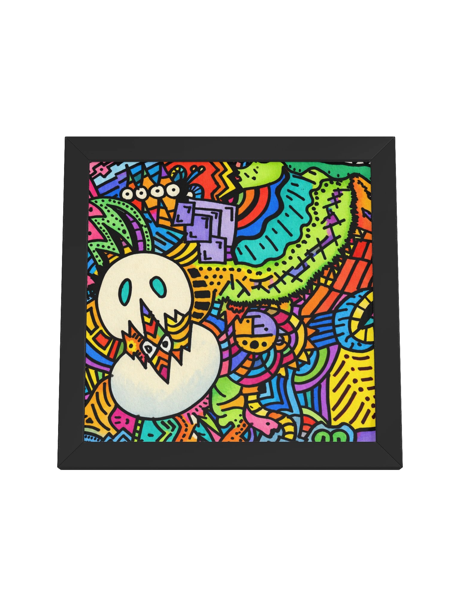 #4 Running from Thoughts - Framed Square product image (4)