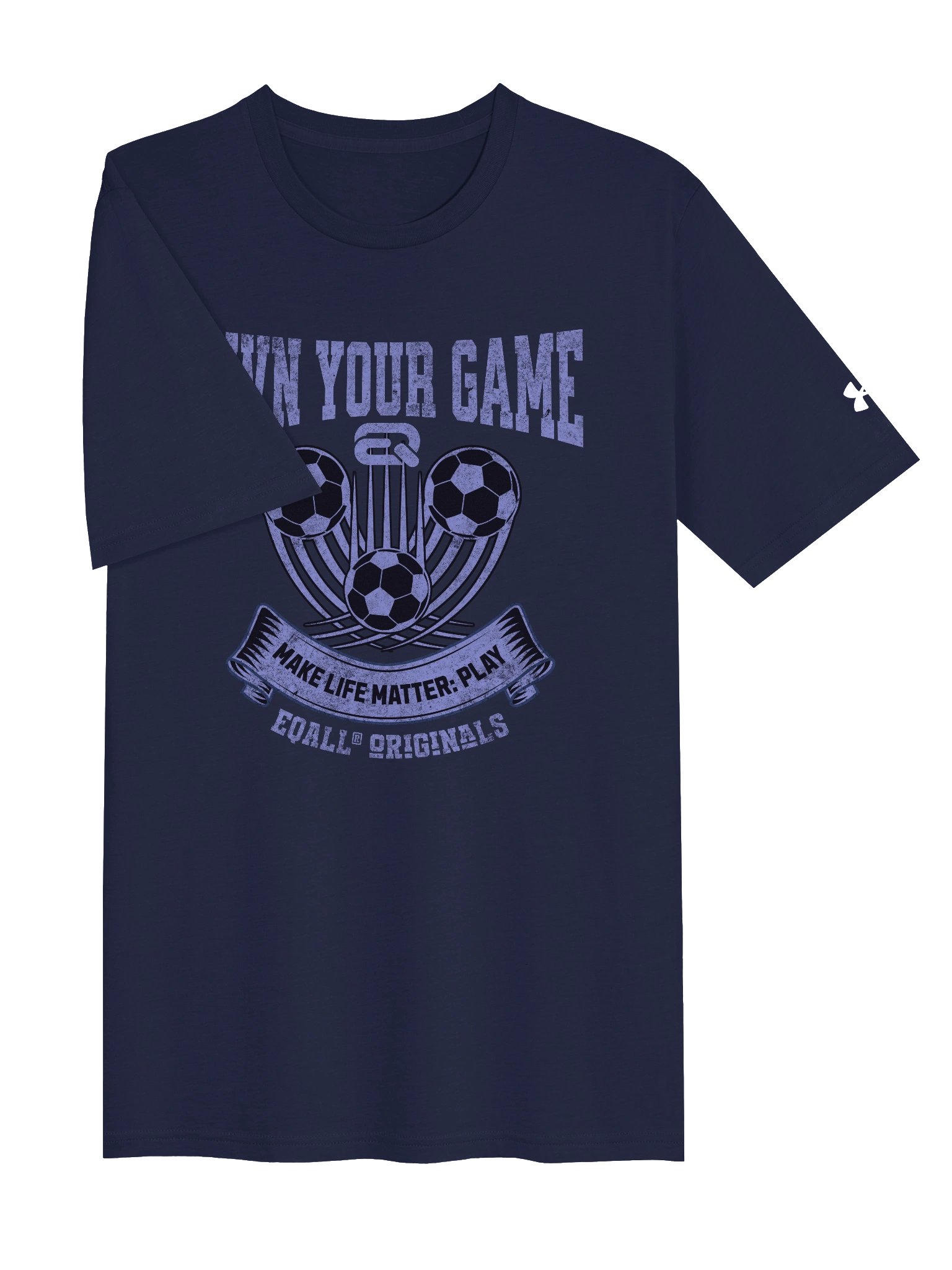 EQALL® ft. Under Armour® Unisex Athletic Tee_Own Your Game_Blue product image (3)