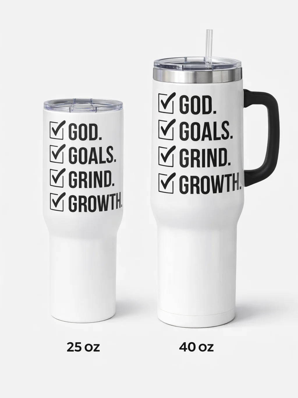 On-the-Go Stainless Steel God Goals Tumbler product image (2)