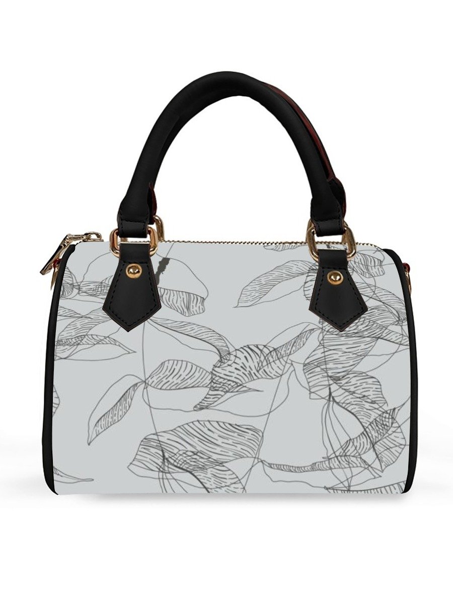 Minimalist Leaf Sketch Satchel Handbag product image (2)