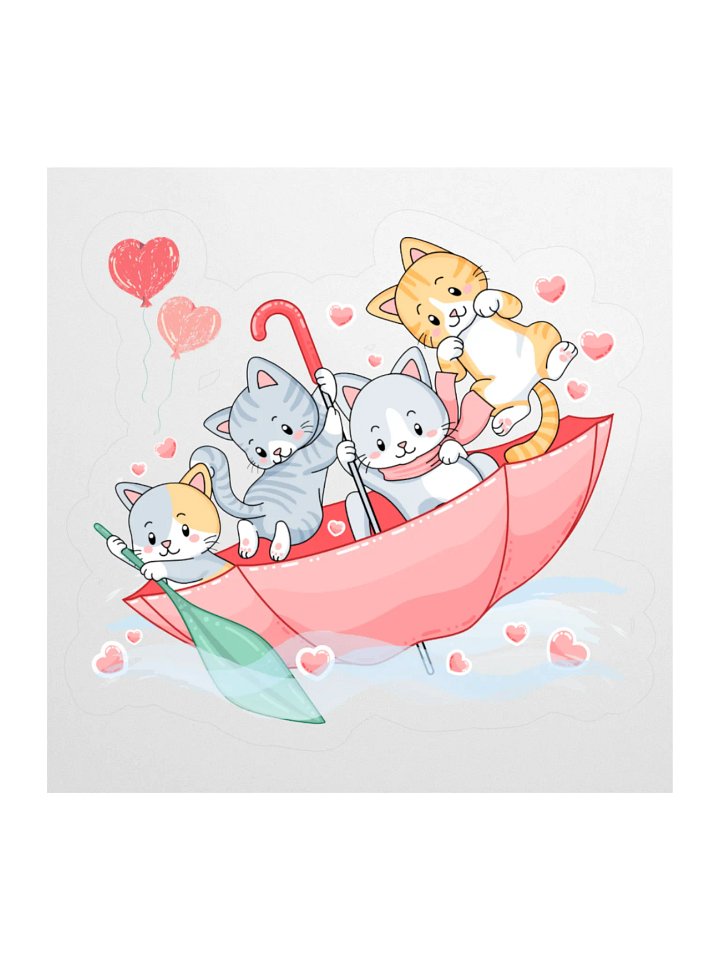 Whimsical Cat Adventure Stickers product image (1)