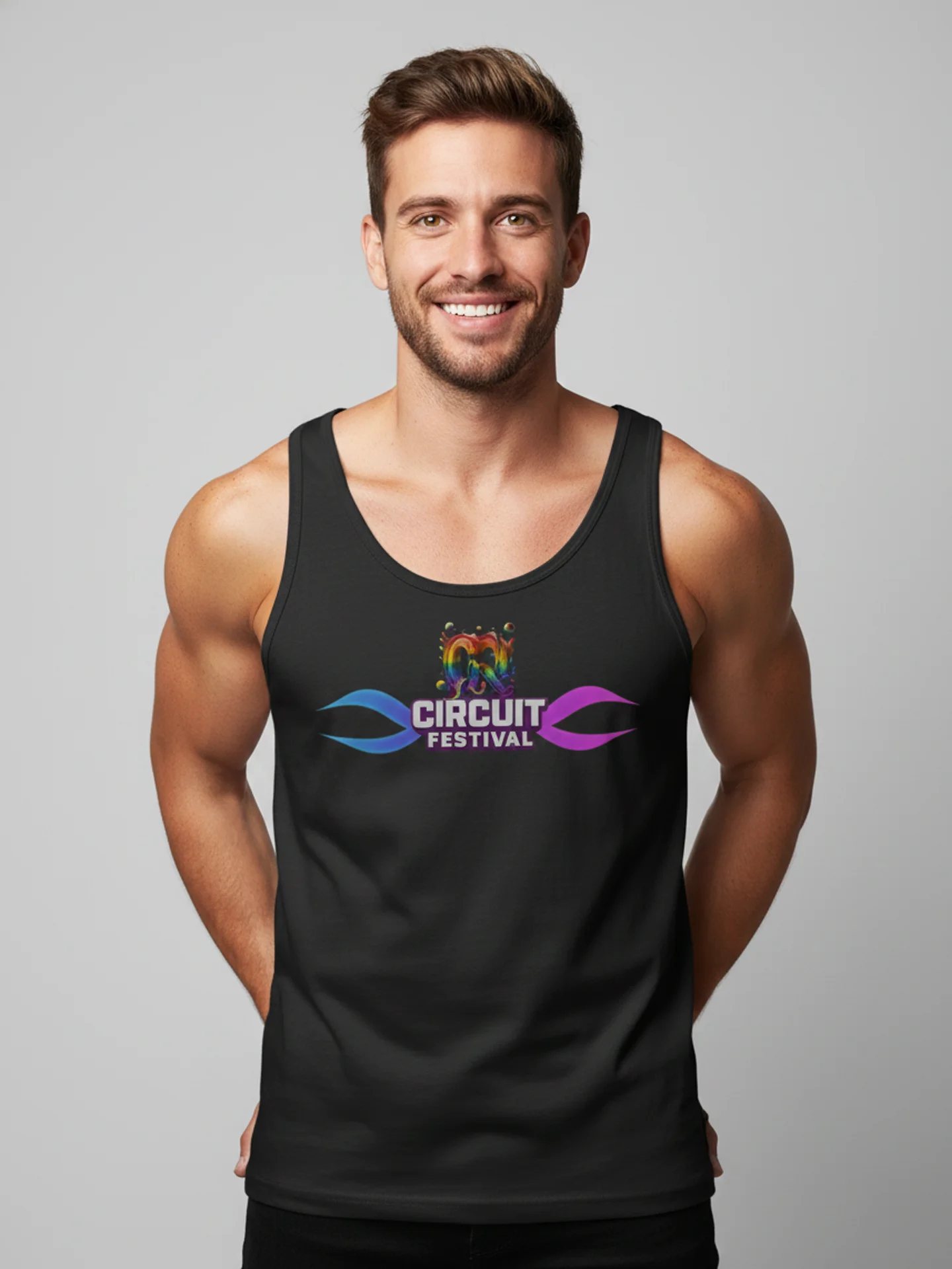 CQ CIRCUIT FESTIVAL – NEON RHYTHM PARTY TANK product image (1)