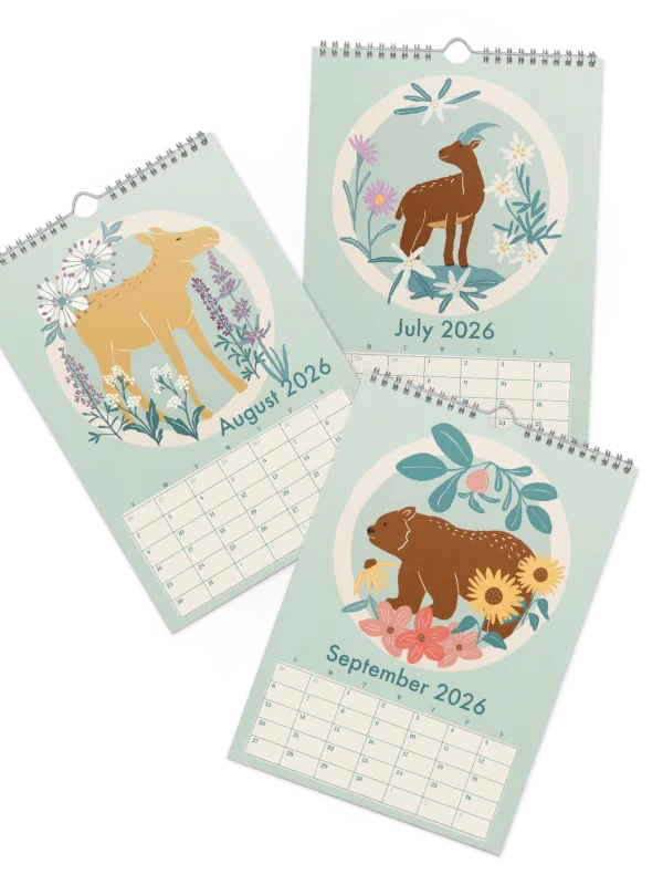Swiss Wildlife 2026 Wall Calendar – Nature-Inspired Animal Art for Kids, Families & Nature Lovers product image (5)