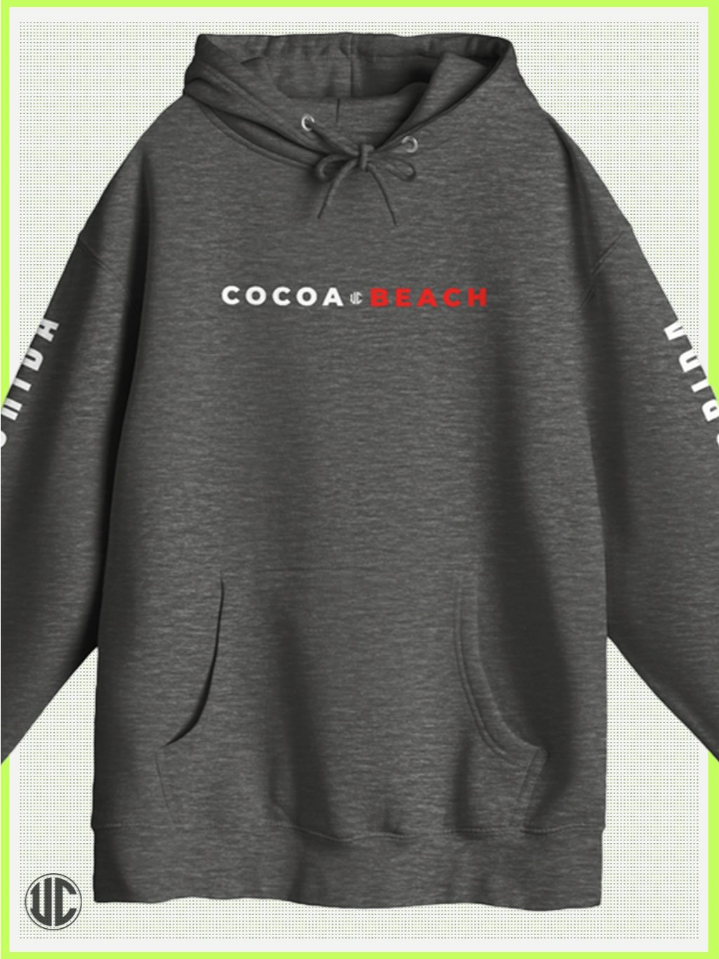 Beach Hoodie | Cocoa Beach Graphic Surf Hoodie | Unisex Pullover Hoodie product image (2)