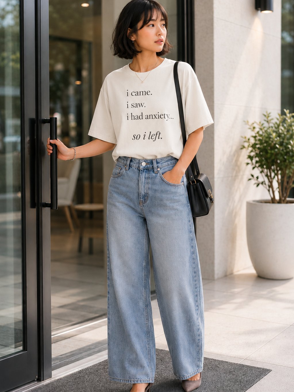 I Came. I Saw. I Had Anxiety Tee (Ivory) product image (2)