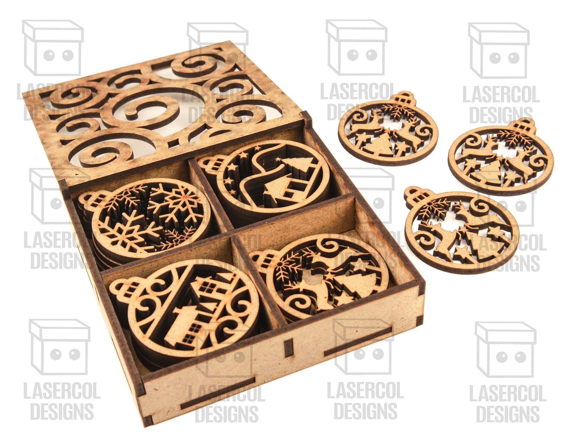 Large Ornaments Boxes - Laser Cut Files product image (5)