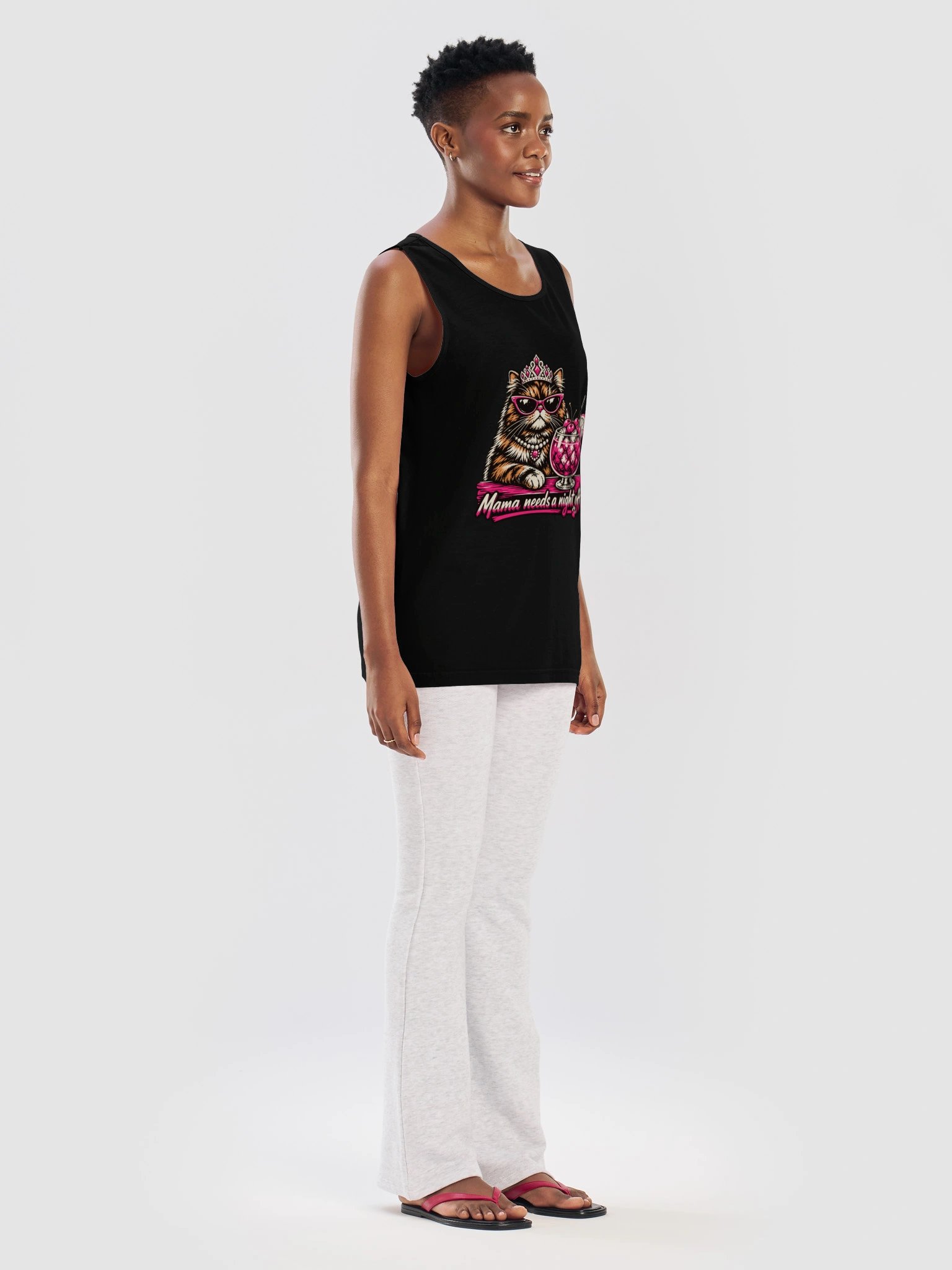 Princess Donut Dirty Shirley Unisex Tank — “Mama Needs a Night Off” product image (80)