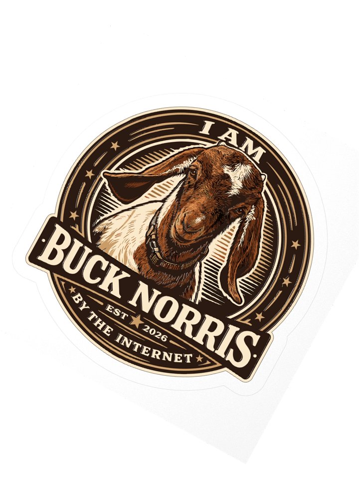 I AM BUCK NORRIS Kiss-Cut Sticker product image (2)