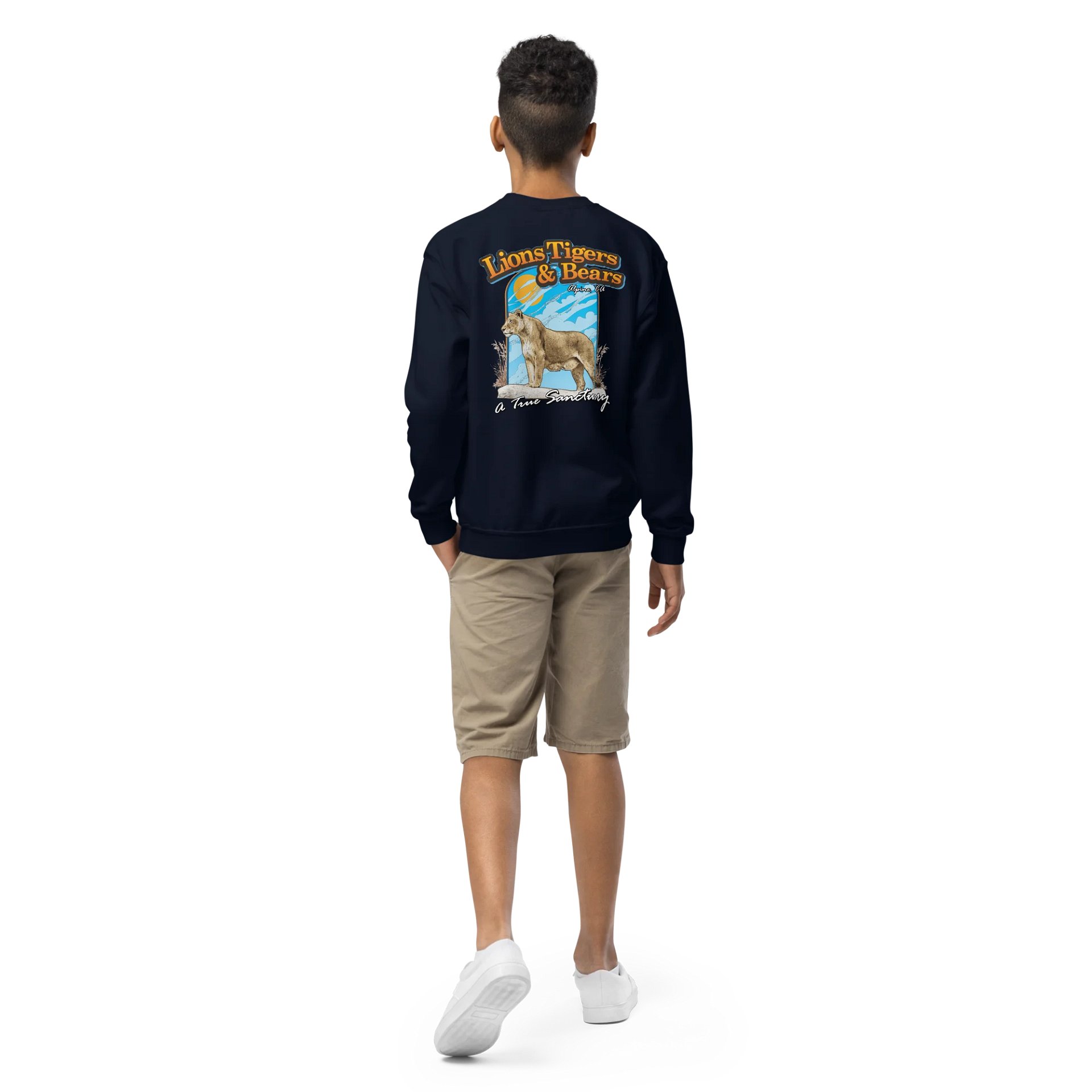 Lioness Art Youth Crewneck Sweatshirt product image (7)