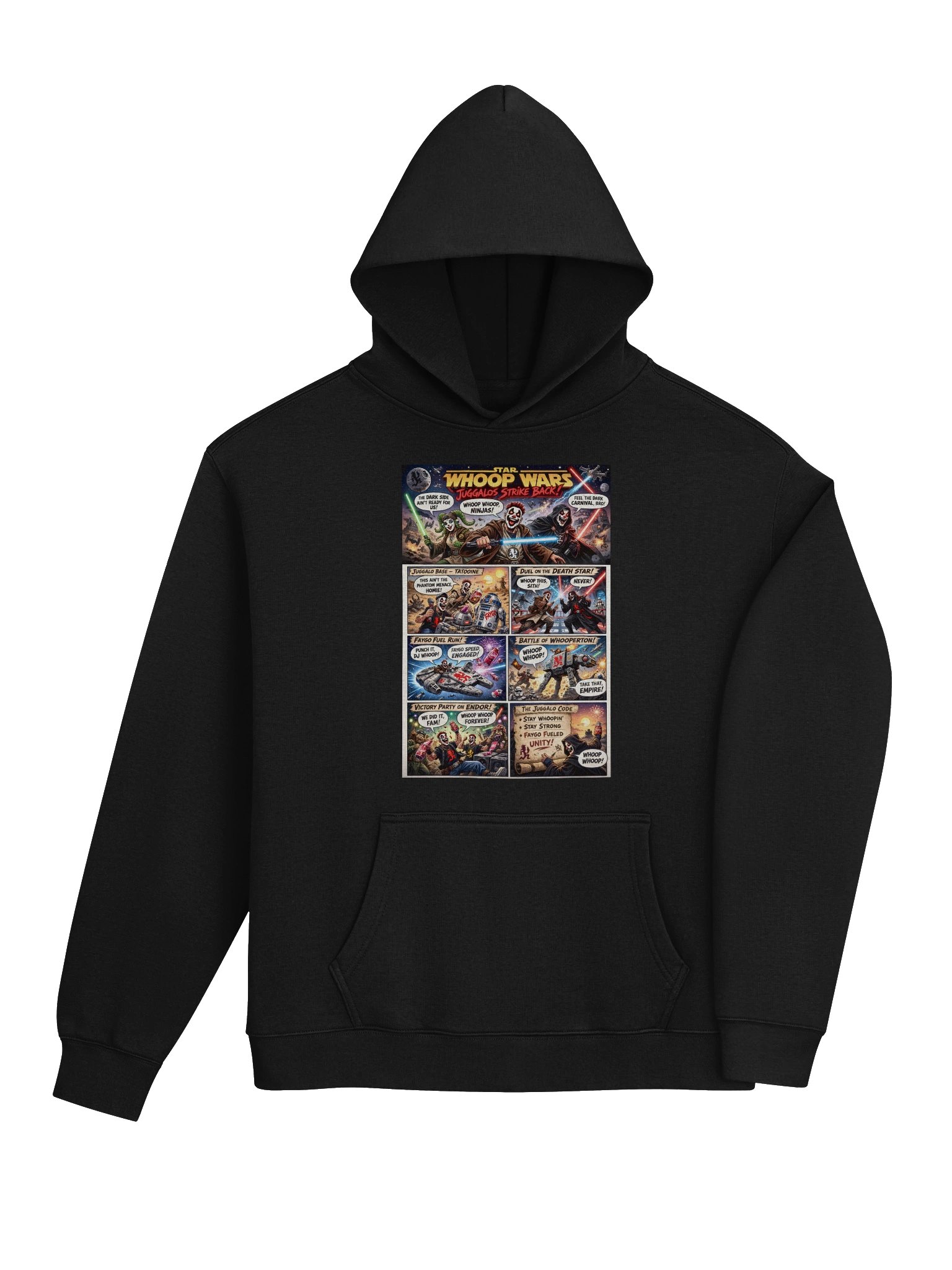 🚀 Star Whoop Wars: Juggalos Strike Back Hoodie product image (4)