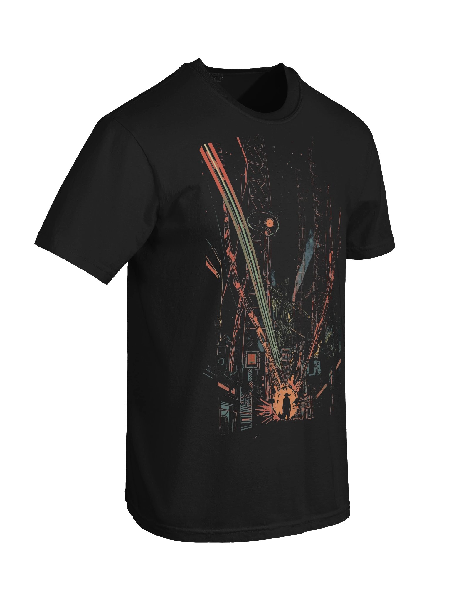 Neon City Burst Heavyweight T-Shirt product image (4)