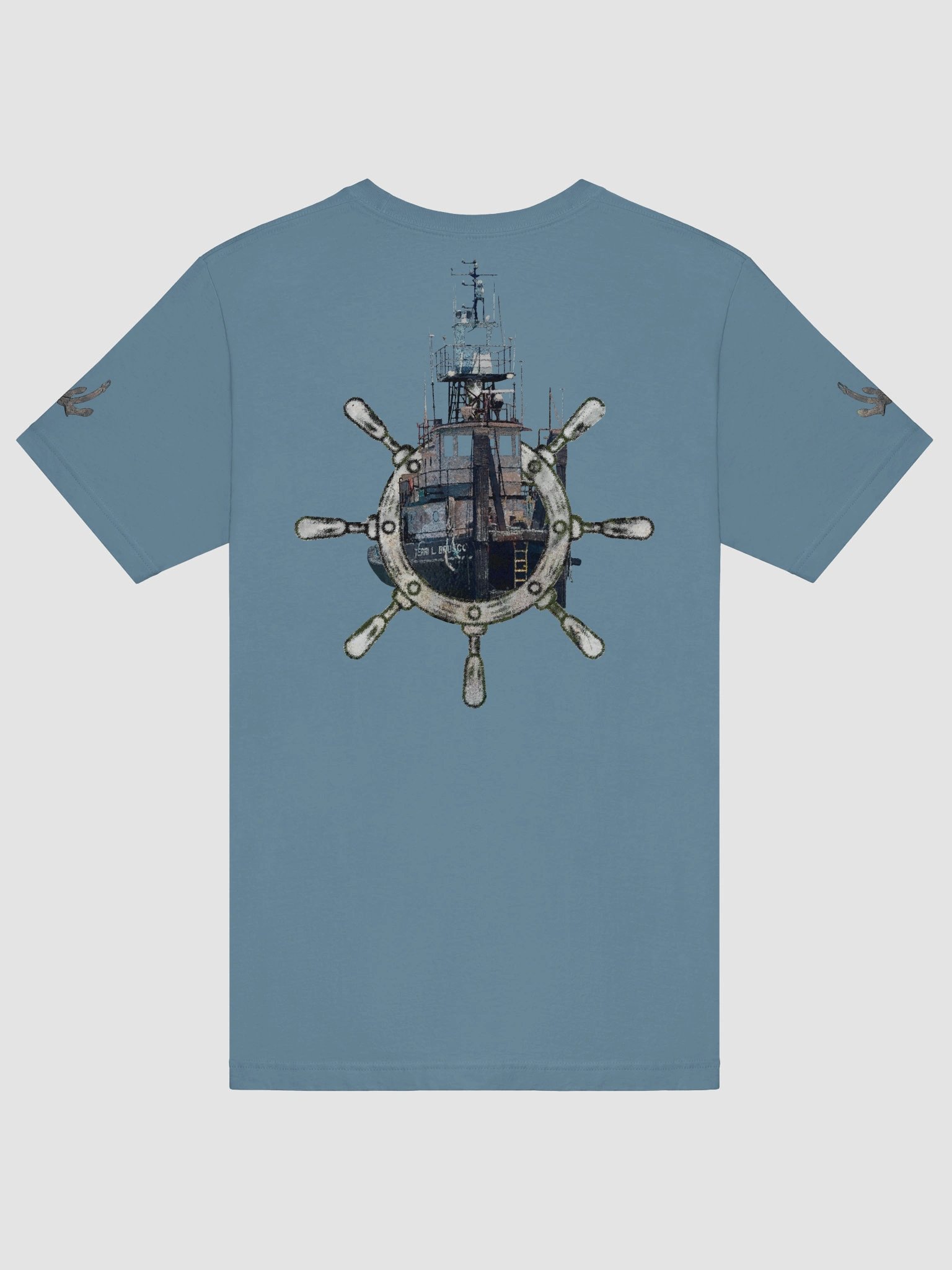 Ship Wheel & Terri L. Brusco – Vigilant Marine Workwear | Twin Anchor Apparel Sternwatch Tee Line product image (6)