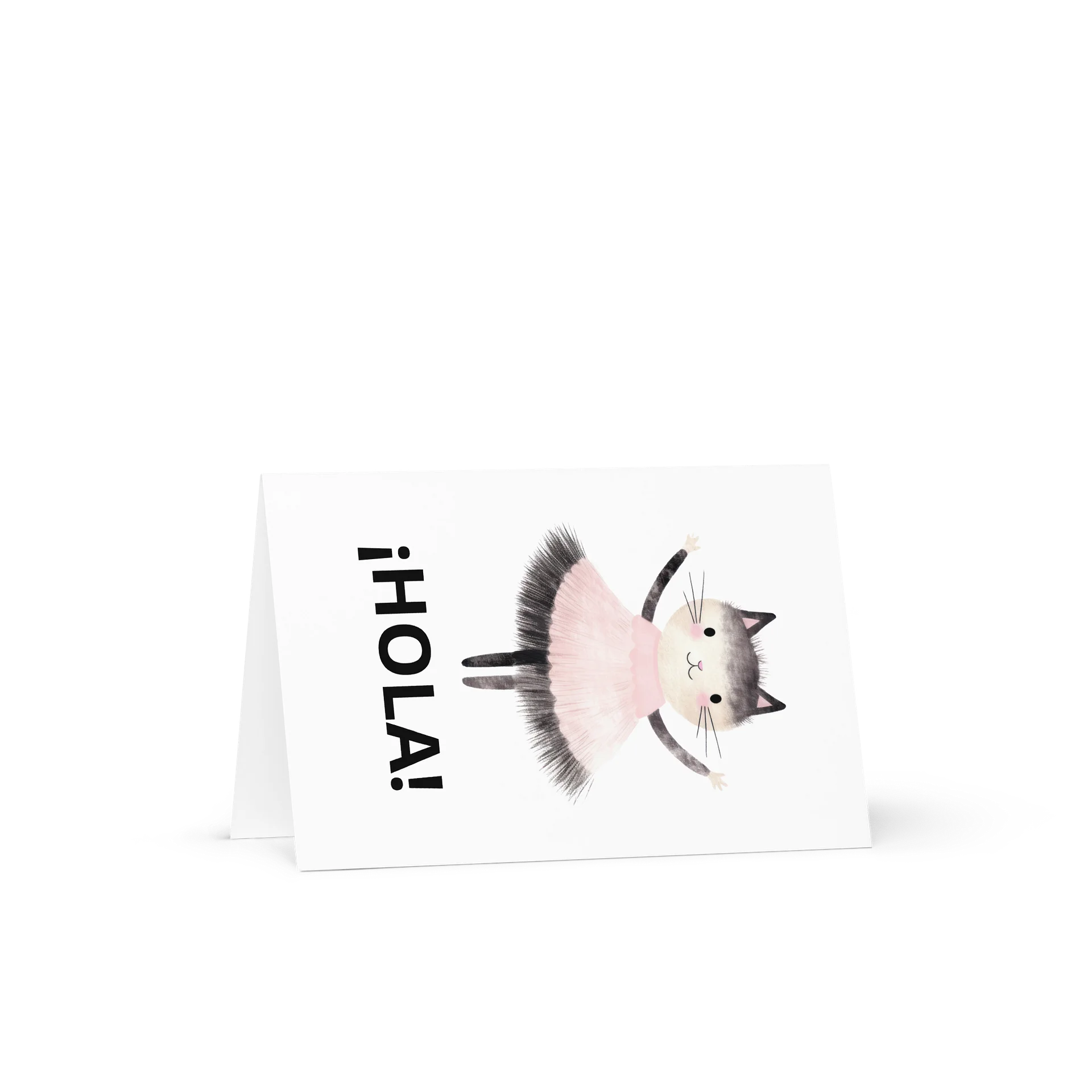 Hola! Pretty in Pink Kitty Greeting Card product image (2)