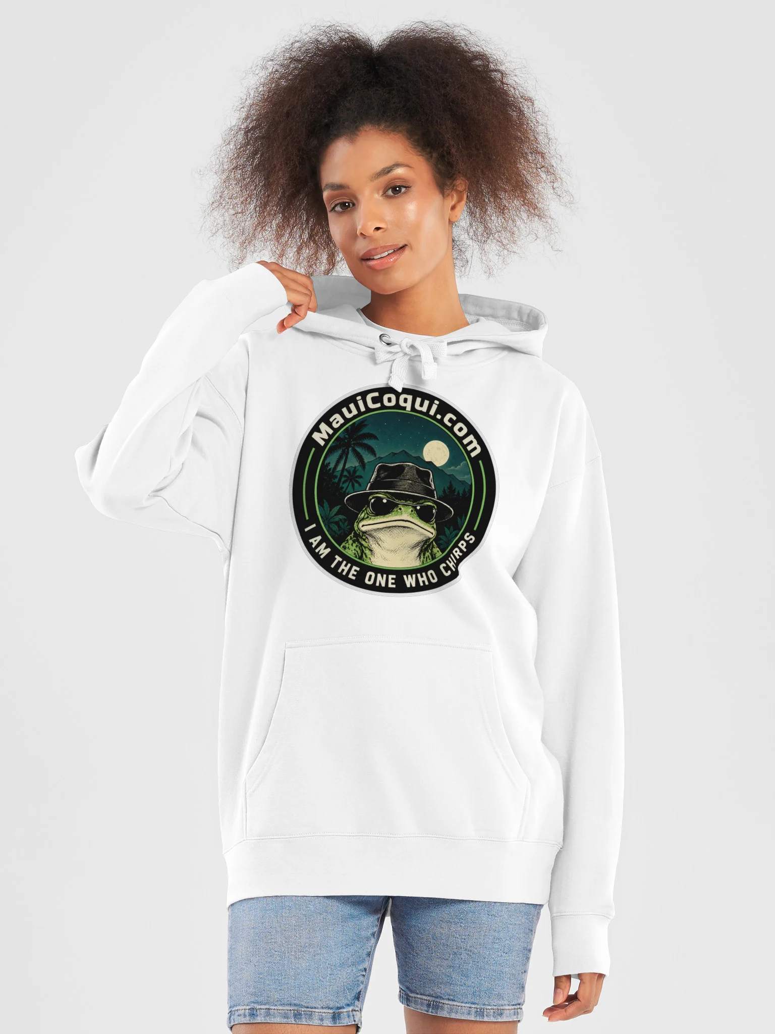 Heisenfrog Hoodie - I am the one who chirps - White product image (5)