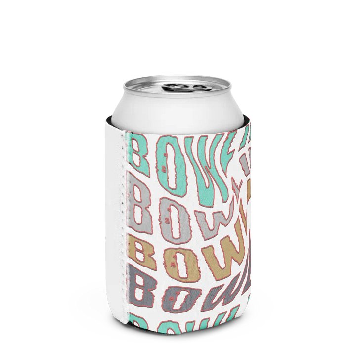 Mess Swirl Bowling Word Art Can Cooler product image (3)