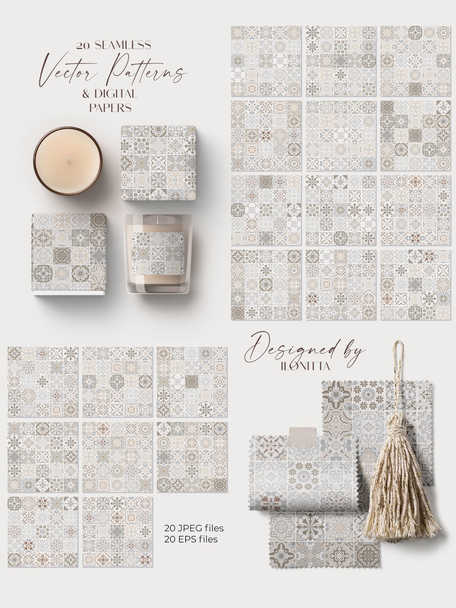 Spanish Charm - Mediterranean Vector Tiles Collection product image (5)
