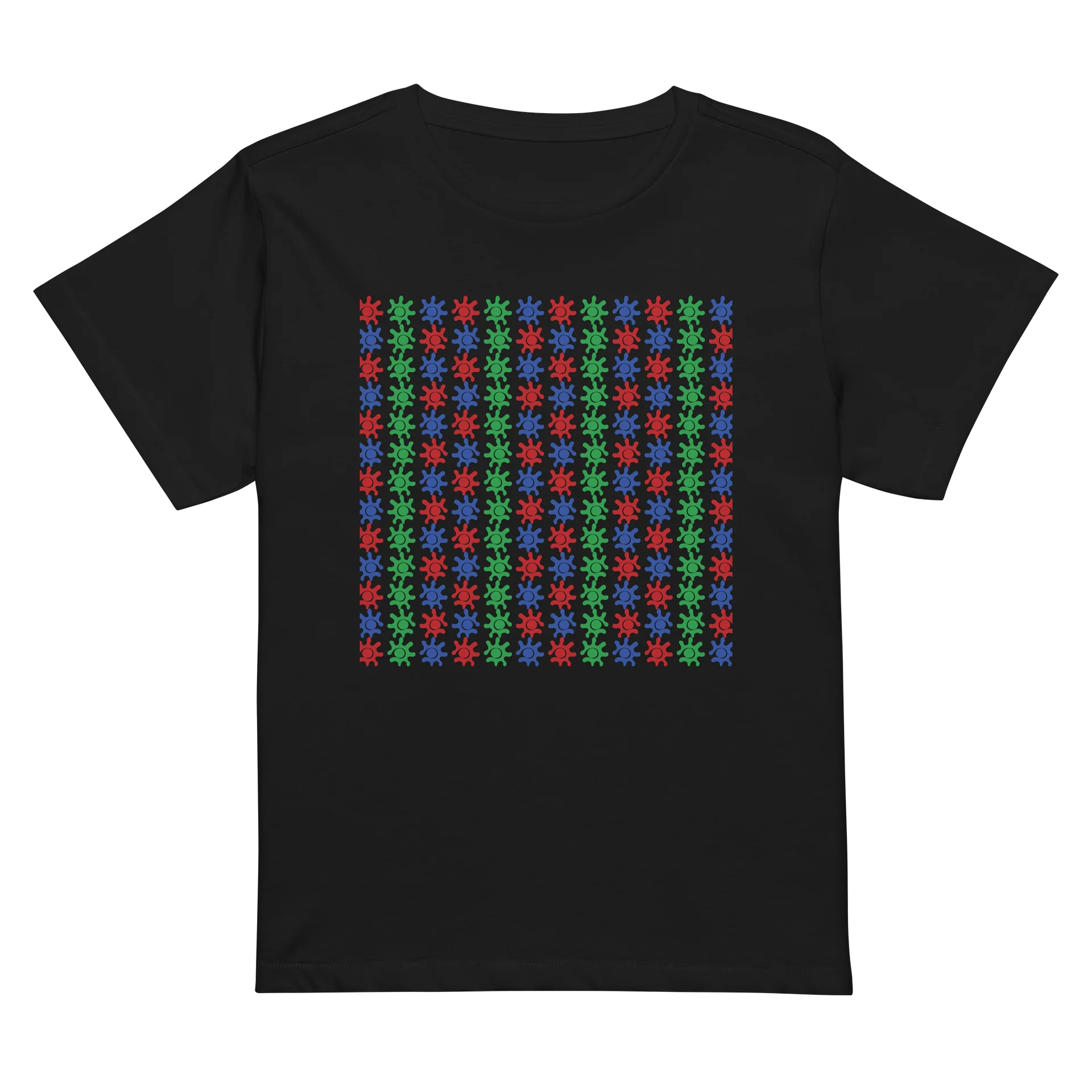 Odd Abstract Pattern Women's High-Waisted Tee product image (3)