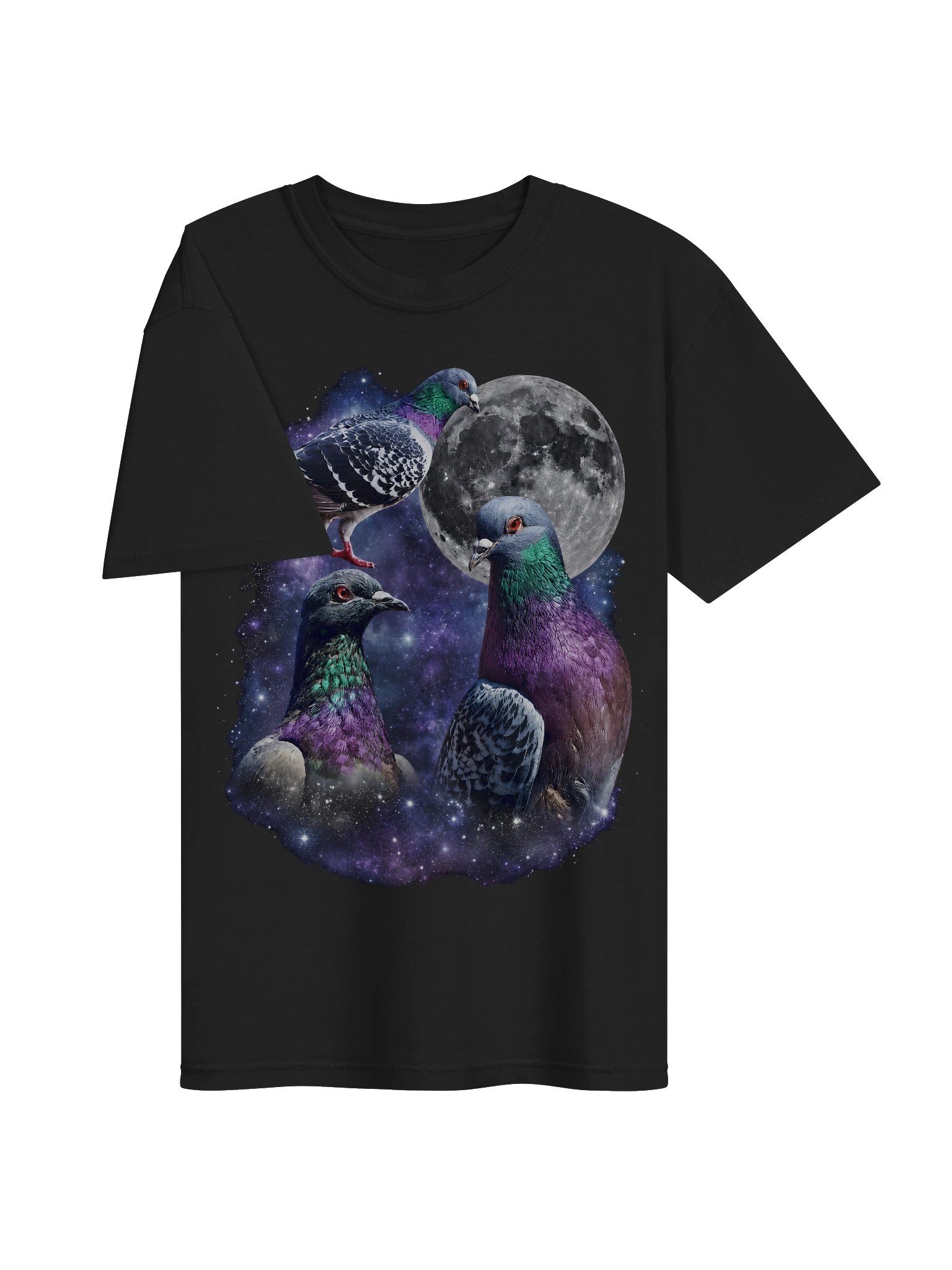 Pigeon Shirt, Bird Graphic Tee, Comfort Colors Unisex T-Shirt, Moon Bird Howling Moon Shirt product image (3)