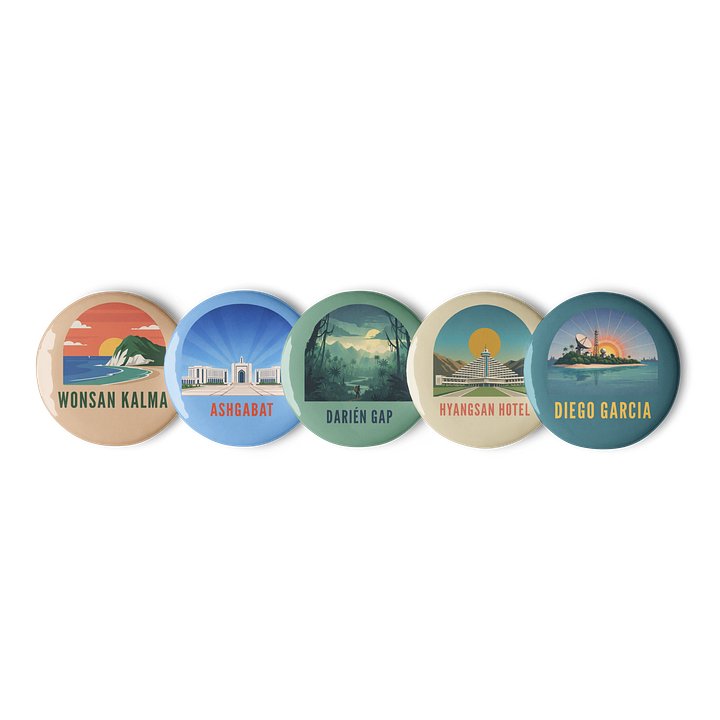 Oh the Places You'll (Not) Go Retro Pins product image (1)