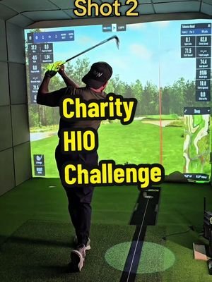 Can we bag a HIO after this challenge was offered!?  3rd hole at Tobacco road  Absolute scenes!  #golf #simgolf #golfsim #golftok #challenge 