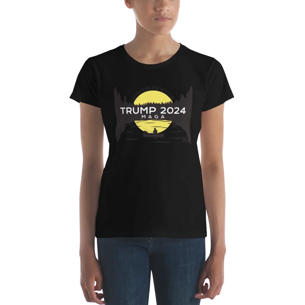 Trump 2024 Fishing Sunset Women's T-Shirt product image (10)